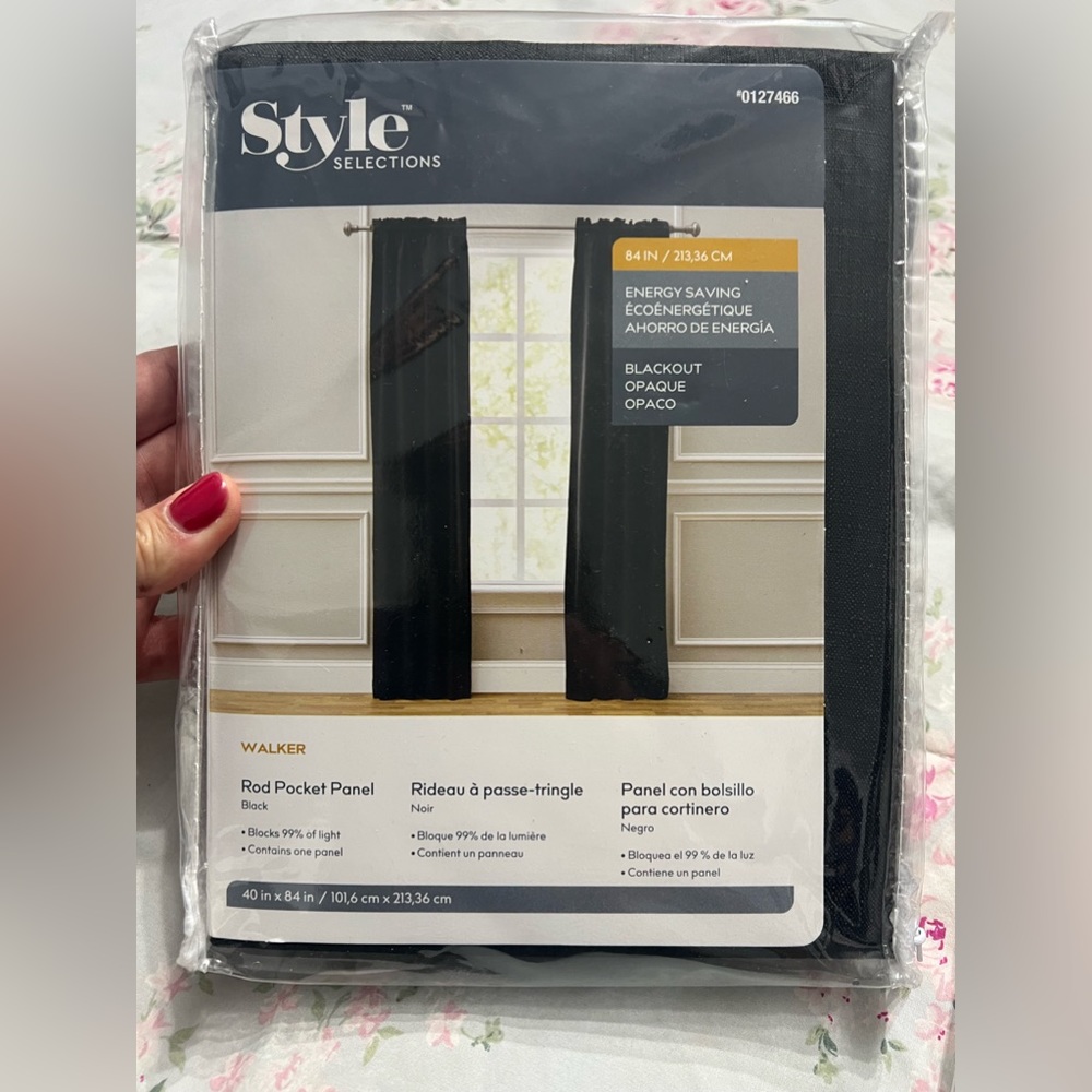 Blackout opaque curtains. Black. Never used. Never opened.